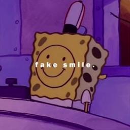 Download Sad Spongebob Fake Smile Wallpaper
