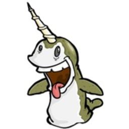 pyon pyon — Narwhals, narwhals swimming in the ocean, causing