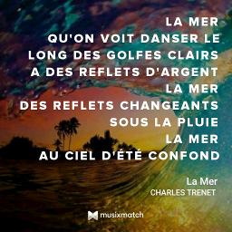 La Mer Song Lyrics English Translation