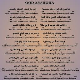 Lirik Sholawat Qod Anshoha Arab