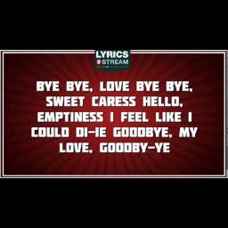 BYE BYE LOVE
