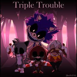 Triple Trouble WITH LYRICS, Sonic.exe mod Cover